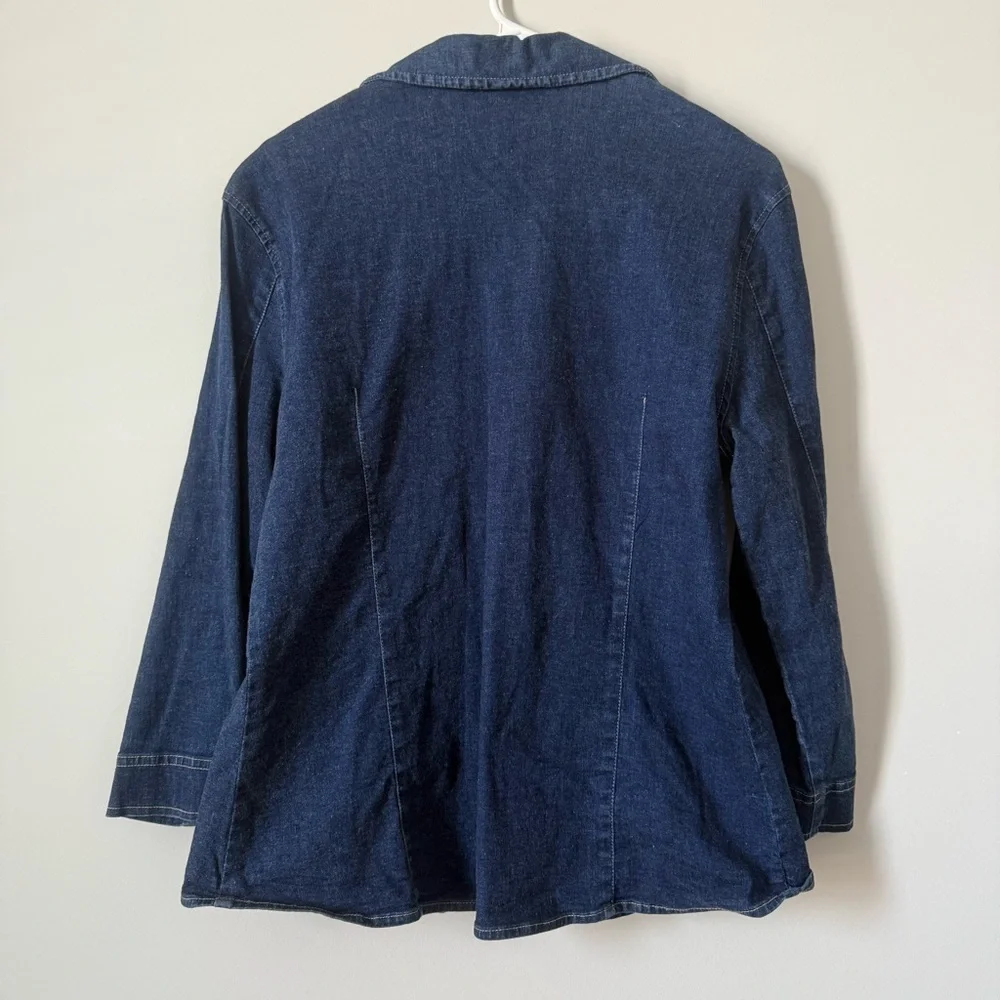 Jones Jeans Button Down Women’s Denim Collared Western Cowgirl Shirt